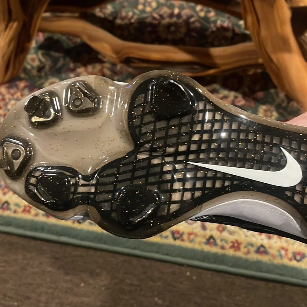 NEW Nike Force Zoom Trout 7 Baseball Cleats Black Gold White Size 12.5 - Picture 6 of 8